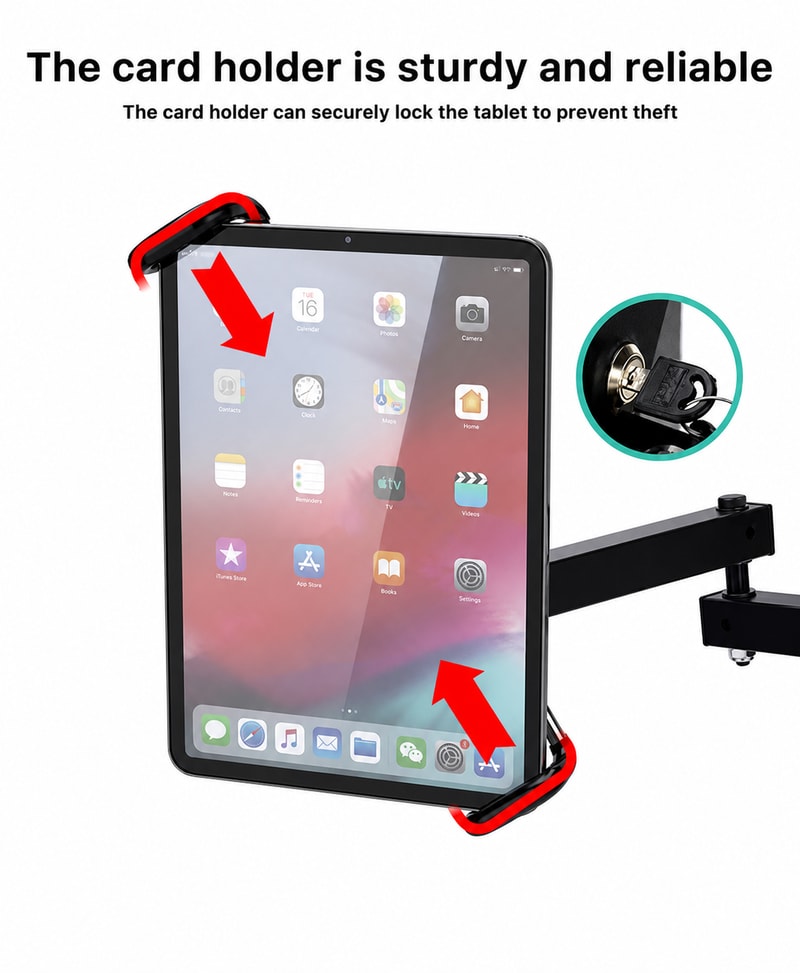 7-12 Inch Tablet Wall Mount, security view 1