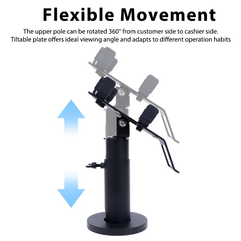 Height-Adjustable Universal POS Stand with Handle, movement view 2